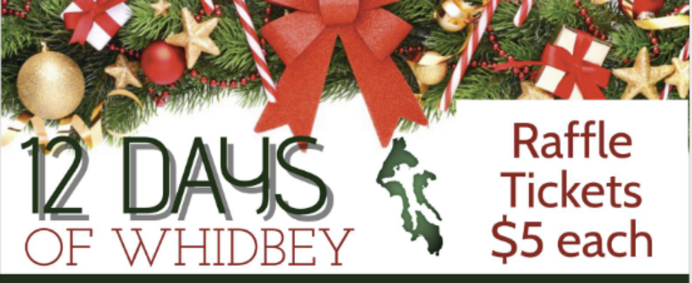 12 days of whidbey graphic with wreath