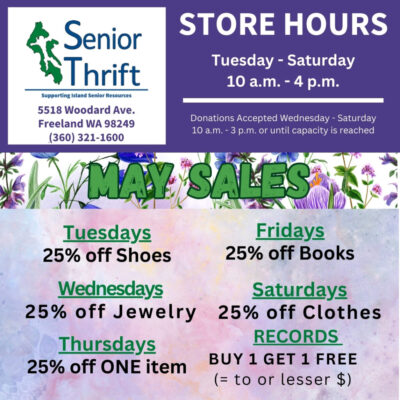 Senior Thrift Daily Sales May